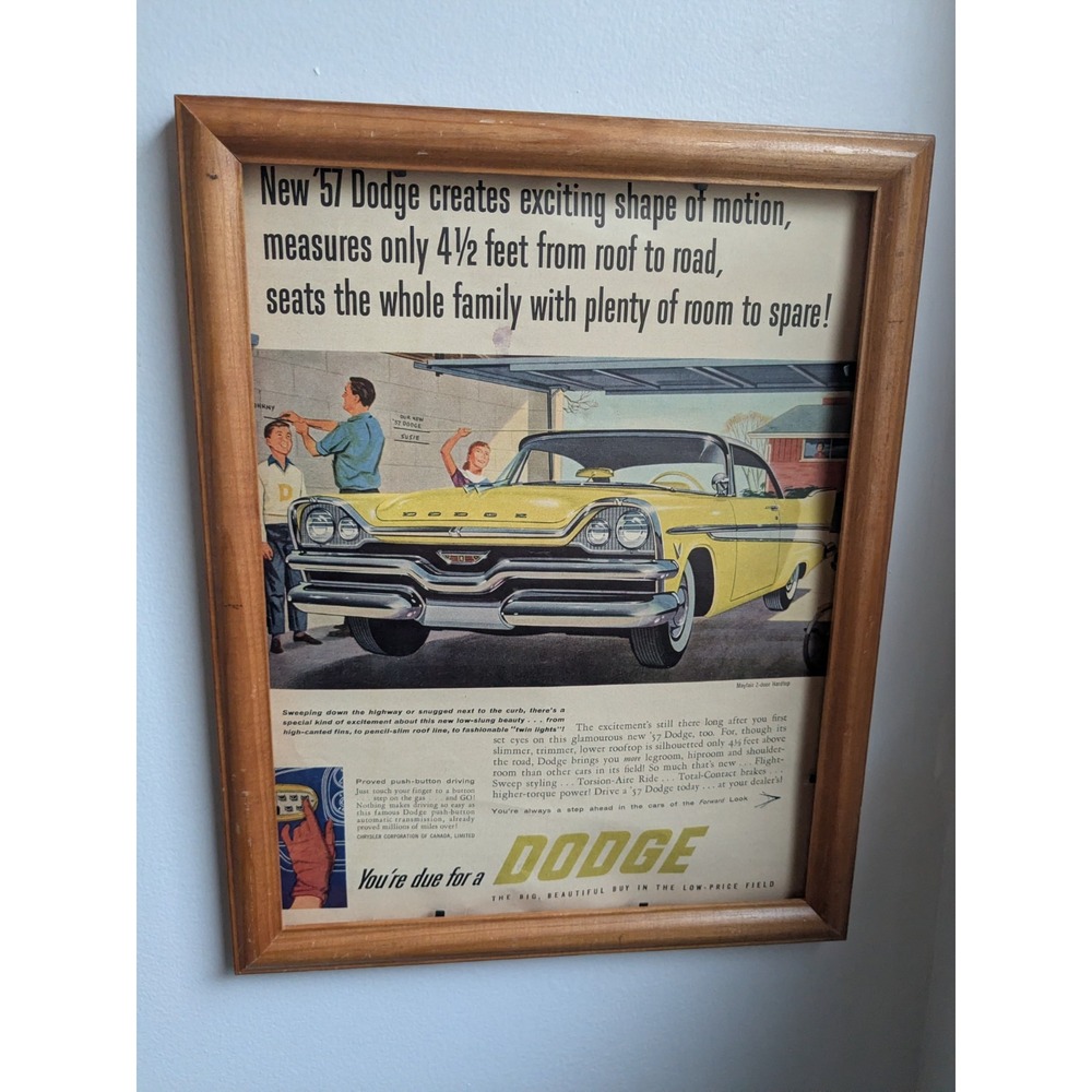 Original 1957 Dodge Mayfair 2 Door Hardtop Magazine Advertisement Print 10x14